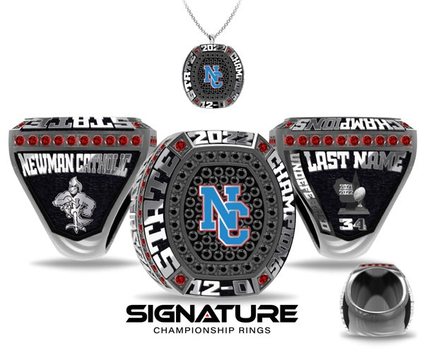 Newman Catholic High School Football 2022 Championship Ring