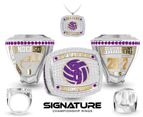 Julesburg Senior High School Volleyball -Women's 2022 Championship Ring