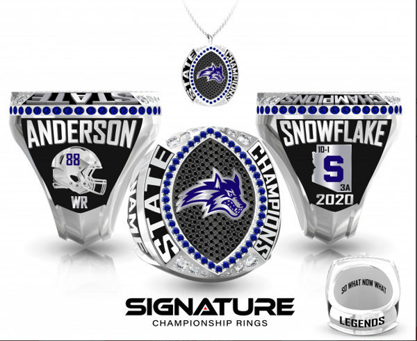Snowflake High School Football 2020 Championship Ring