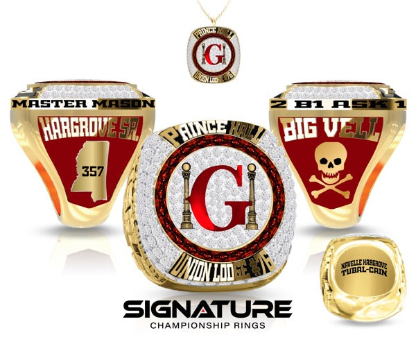 Navelle Hargrove Prince Hall Union Lodge #76 Championship Style Ring
