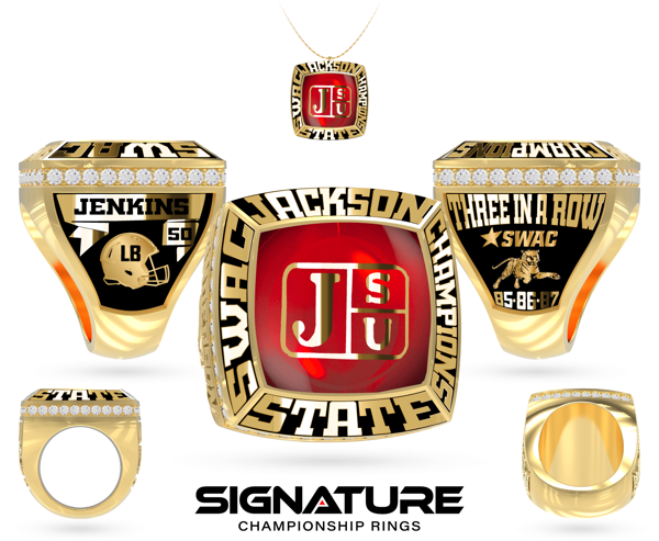 Samuel Jenkins Custom Jackson State 3-Peat Championship Ring
