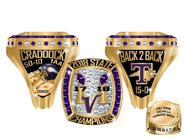 Tarboro Football OSR Football 2018 Championship Ring