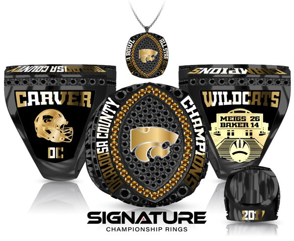Meigs Middle School Wildcats Football 2017 Championship Ring