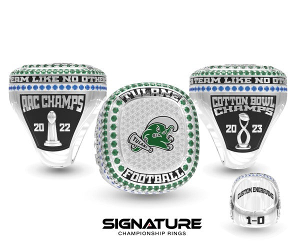 Tulane University Football 2023 Championship Ring