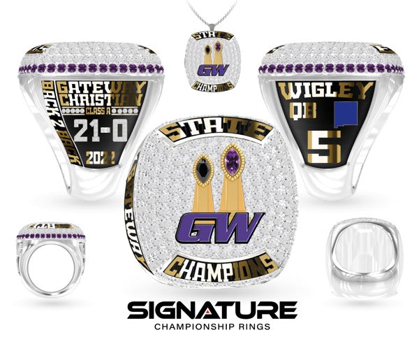Gateway Christian High School Football 2022 Championship Ring