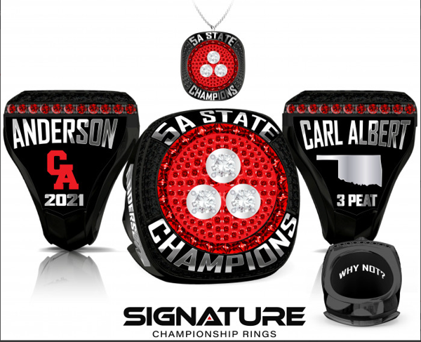 Carl Albert Swimming & Diving 2021 Championship Ring