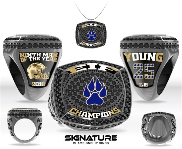Antonio Young 2018 Single EIF Football Championship Ring