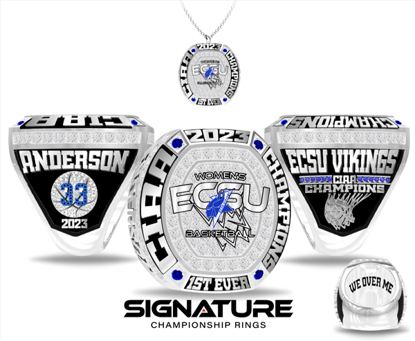 Elizabeth City State University Basketball -Women's 2023 Championship Ring