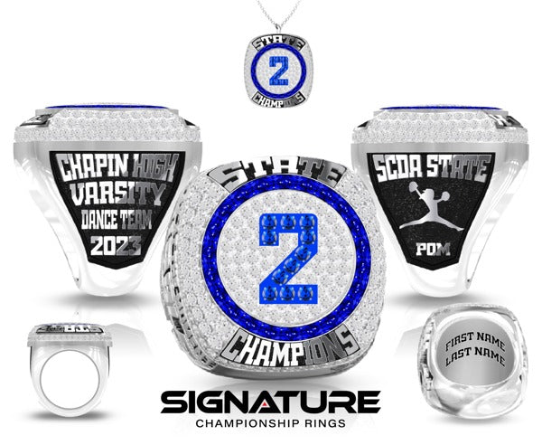 Chapin Varsity Dance 2023 State Championship Ring Second Year