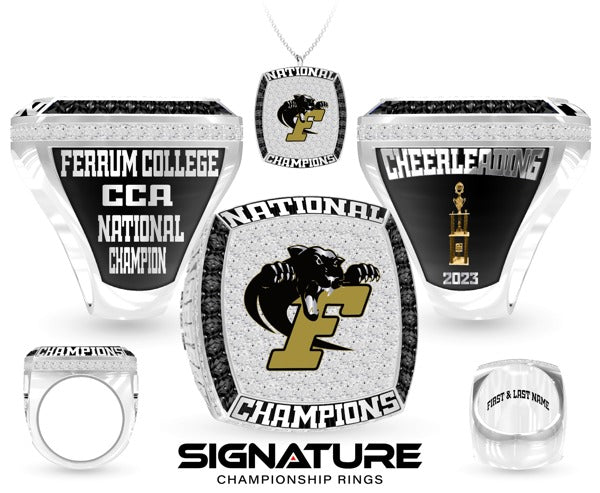 Ferrum College Cheer 2023 Championship Ring