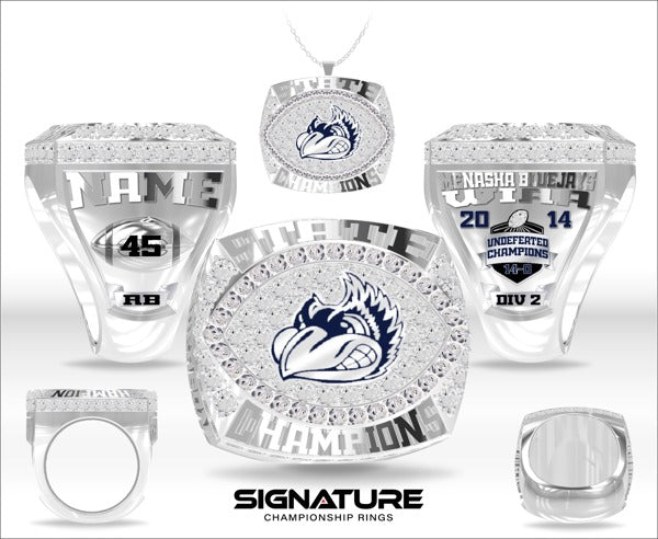 Menasha Bluejays Football 2014 Division 2 Championship Ring