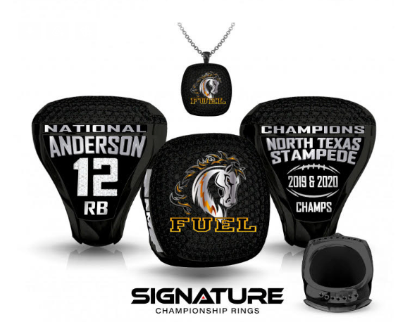 North Texas Stampede Football 2020 Championship Ring