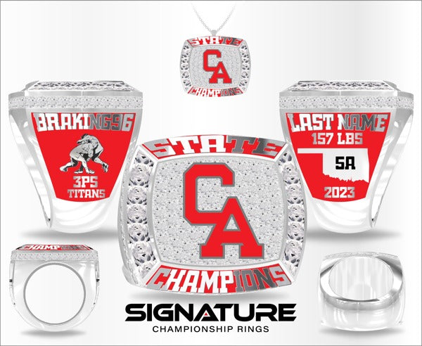 Carl Albert High School Wrestling 2023 Pendant
