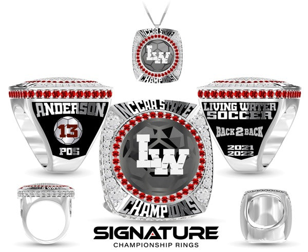 Living Water Christian School Soccer -Women's 2022 Championship Ring