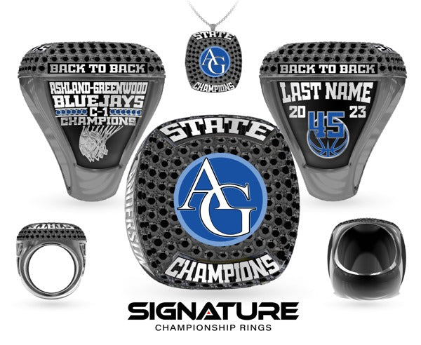 Ashland-Greenwood High School Basketball -Men's 2023 Championship Ring