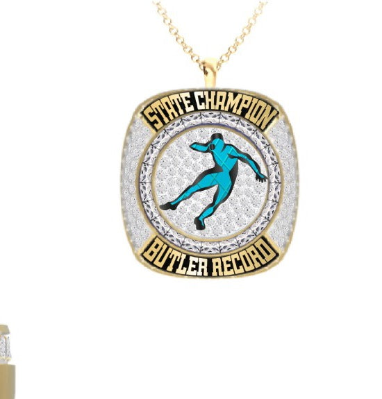 Mark Nagy State Champion Butler Record Shot Putter Pendant