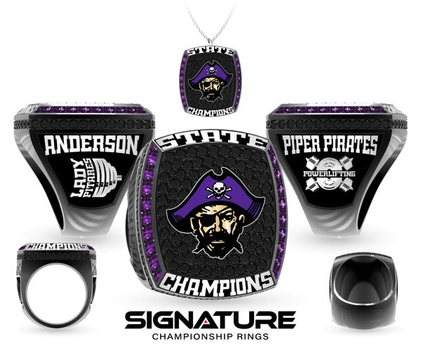 Piper High School Powerlifting 2023 Championship Ring