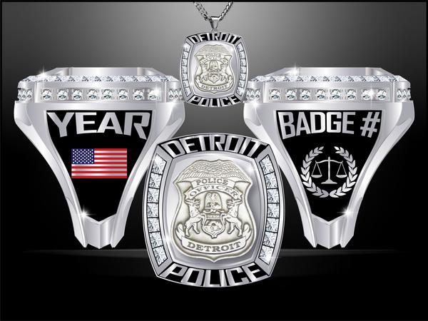 Detroit Police Ring-Silver Badge