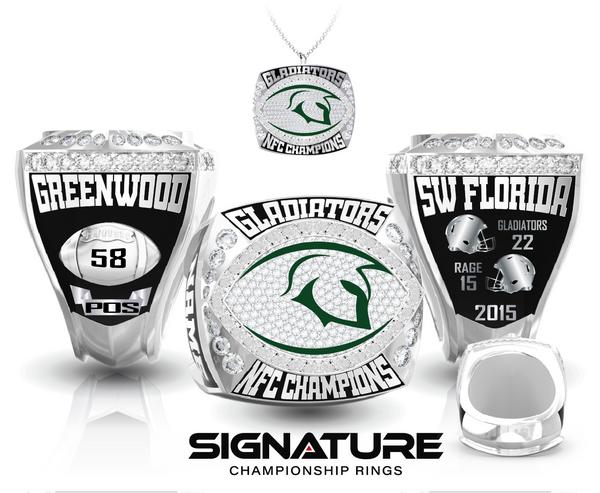 NFC Florida Gladiators Championship Ring