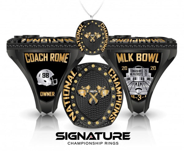 RVA Tomahawks Semi Pro Football 2020 Championship Ring
