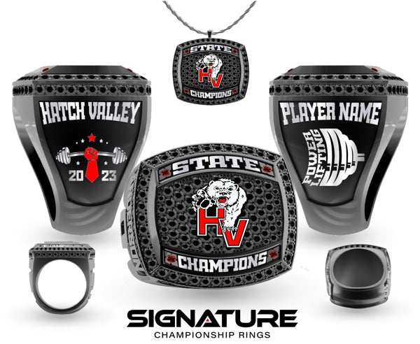 Hatch Valley Powerlifting 2023 Championship Ring