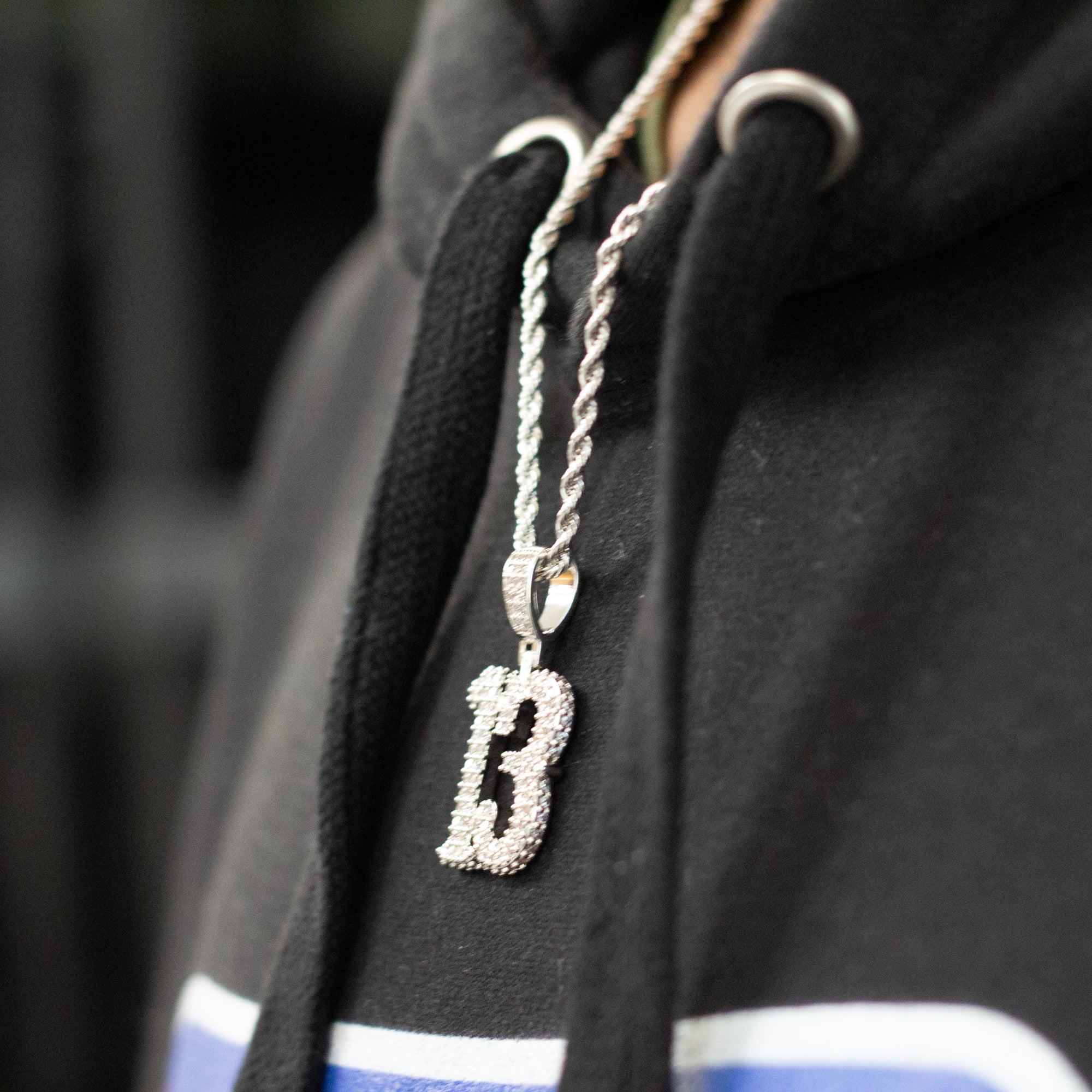 Iced-Out Jersey Number Pendant