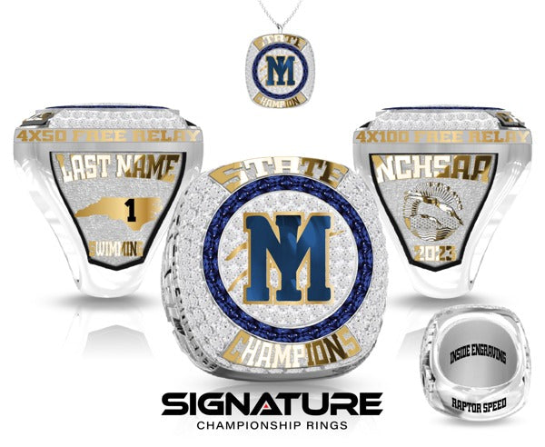 Mountain Island Charter High School Swimming Relay 1 Championship Ring