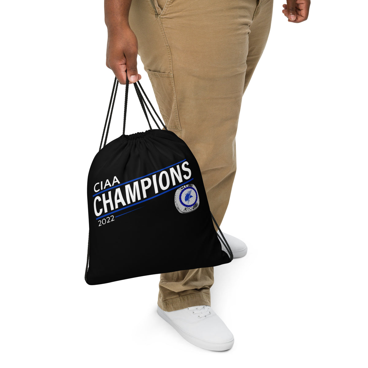 Elizabeth City State University 2022 CIAA Championship Ring Drawstring bag