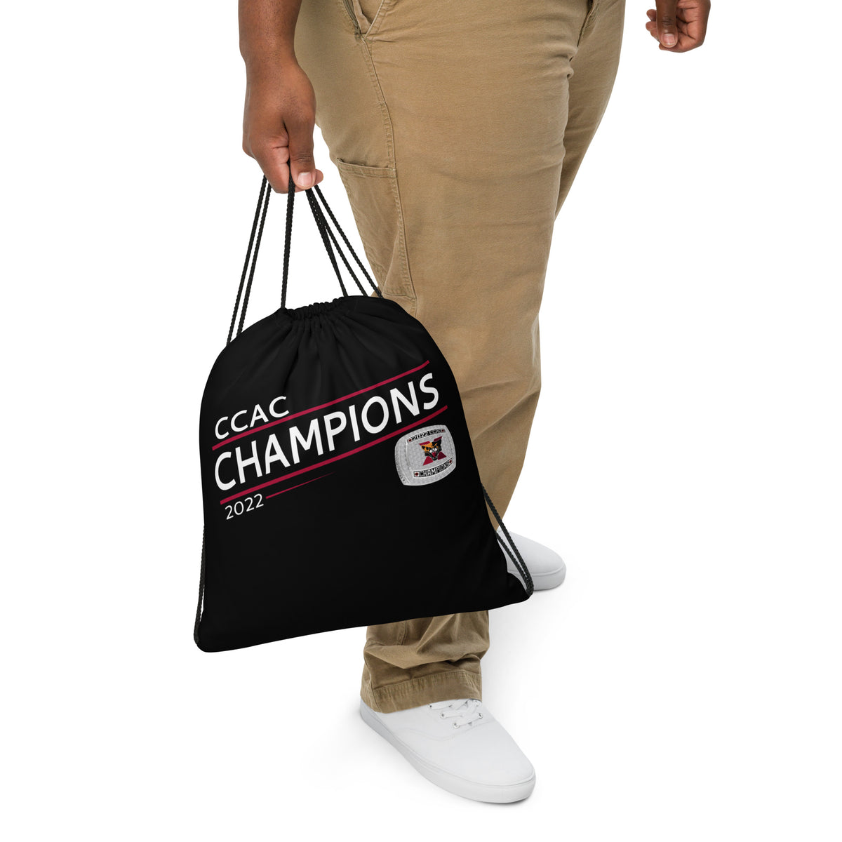 Saint Xavier University 2022 CCAC Championship Ring Drawstring bag