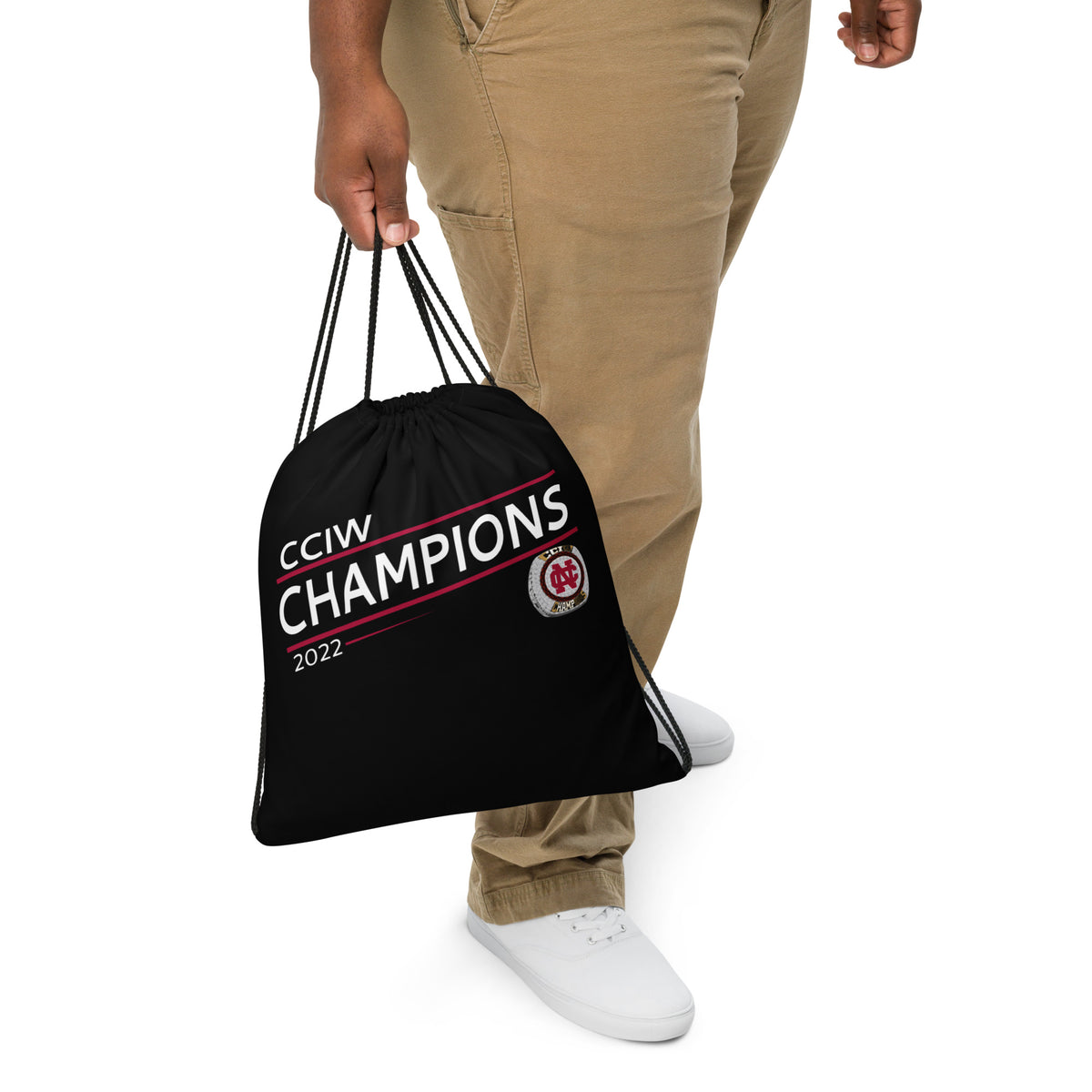 North Central College 2022 CCIW Championship Ring Drawstring bag