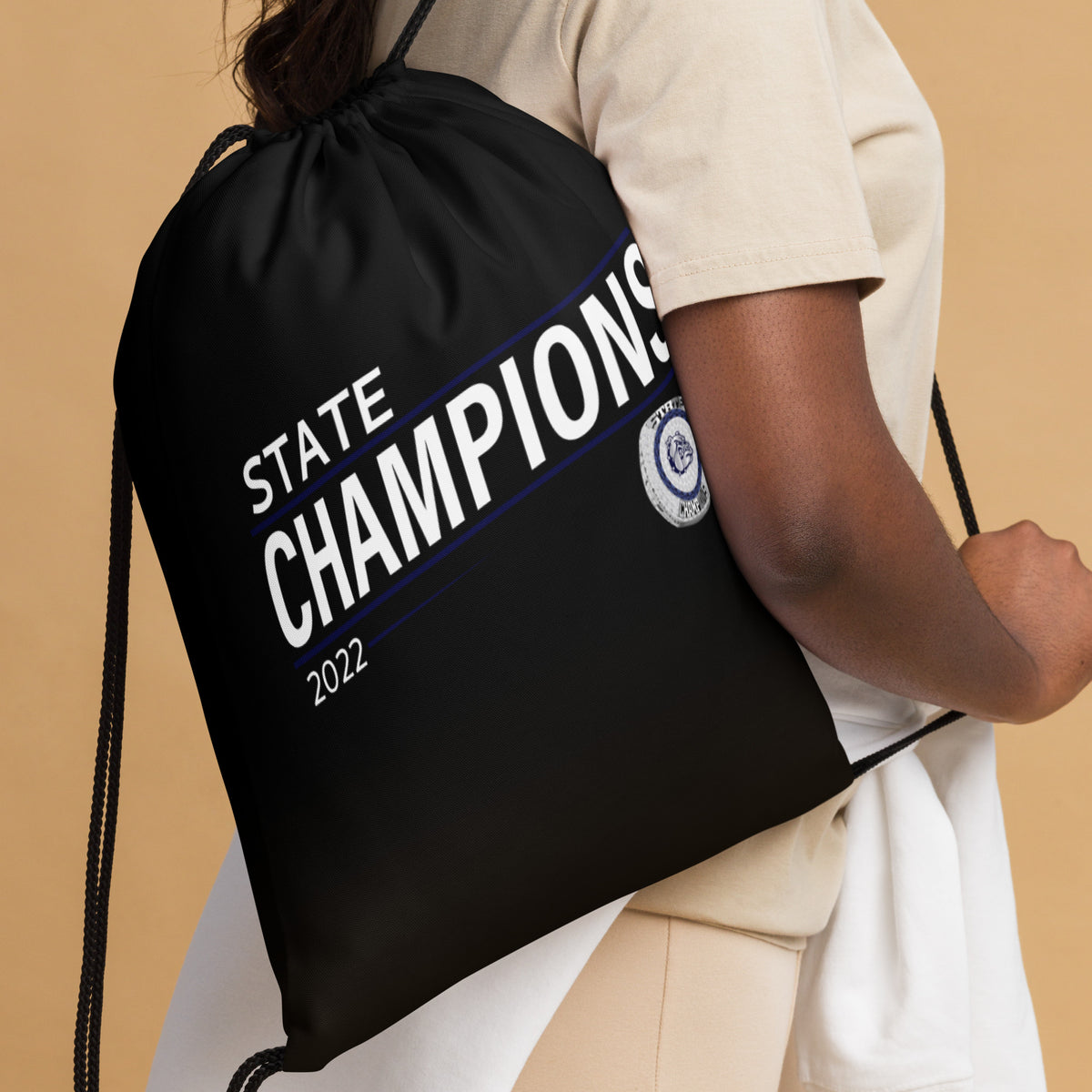 Lawrence High School Field Hockey 2022 State Championship Ring Drawstring bag