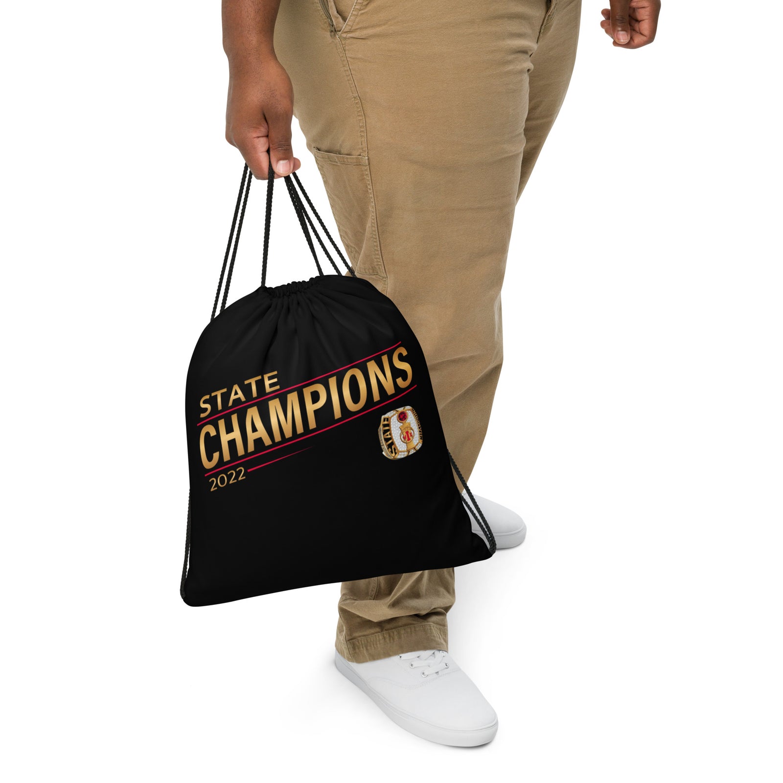 Customer Care Basketball 2022 State Championship Ring Drawstring bag