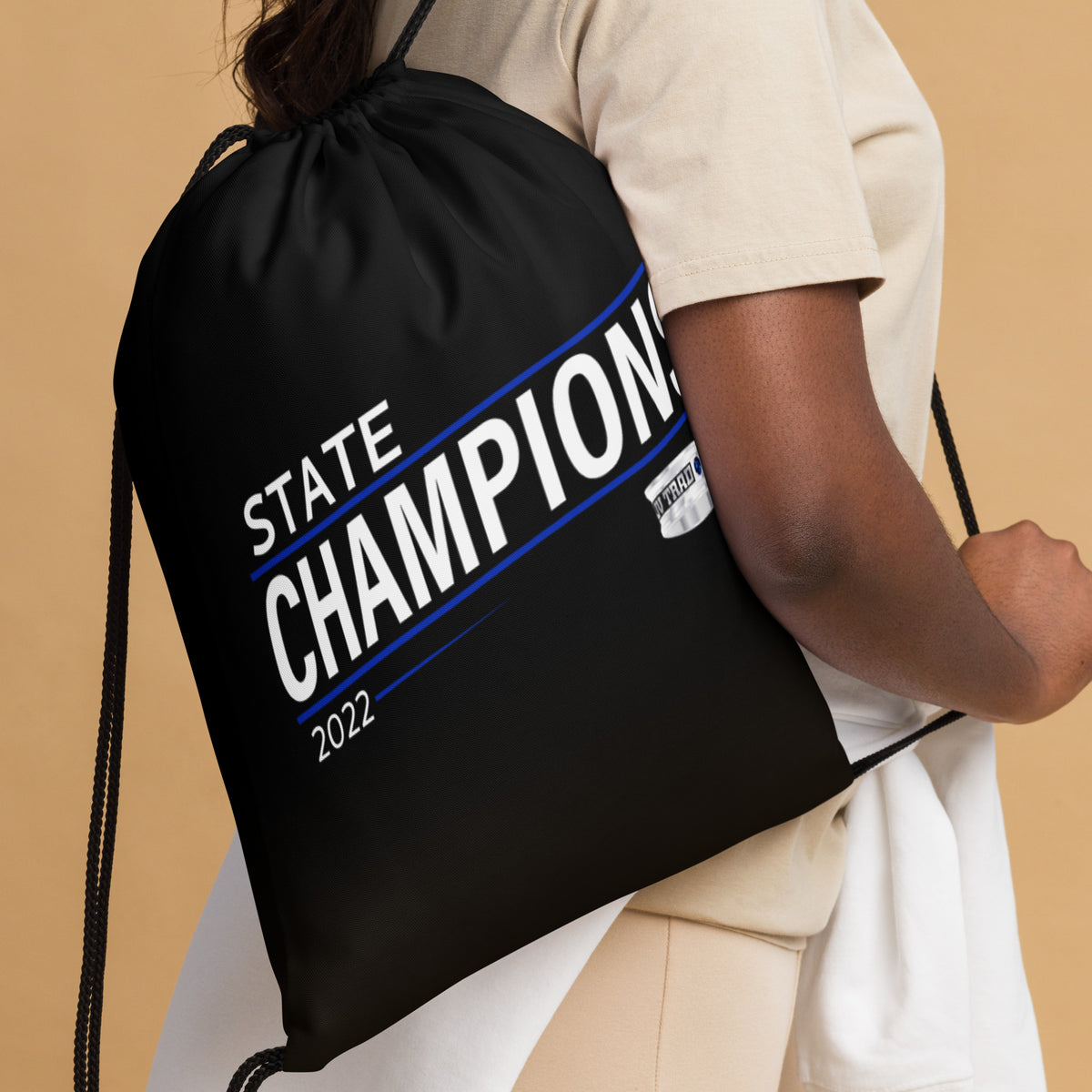 Buckhorn High School Cheer 2022 State Championship Ring Drawstring bag