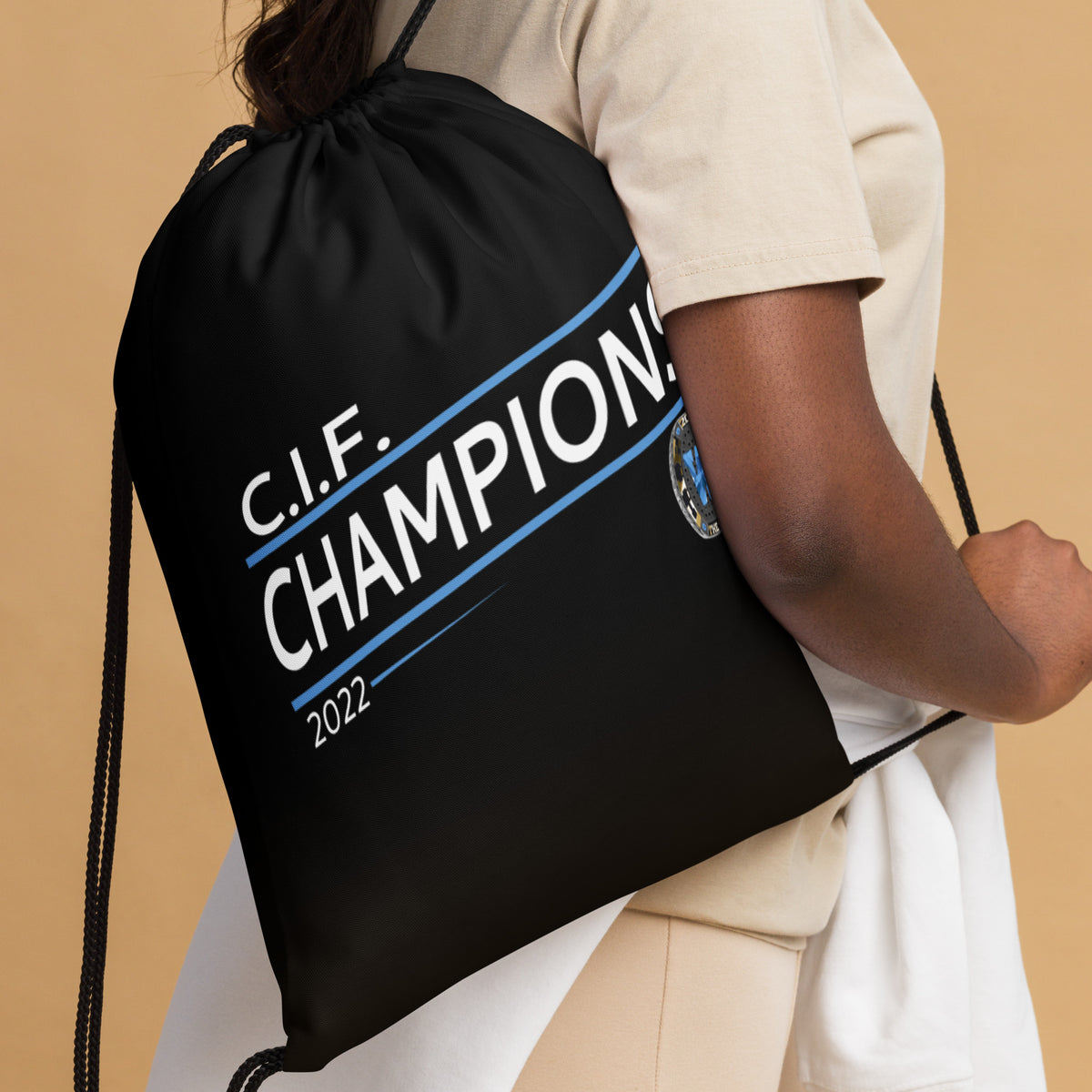 Walnut Football 2022 State Championship Ring Drawstring bag