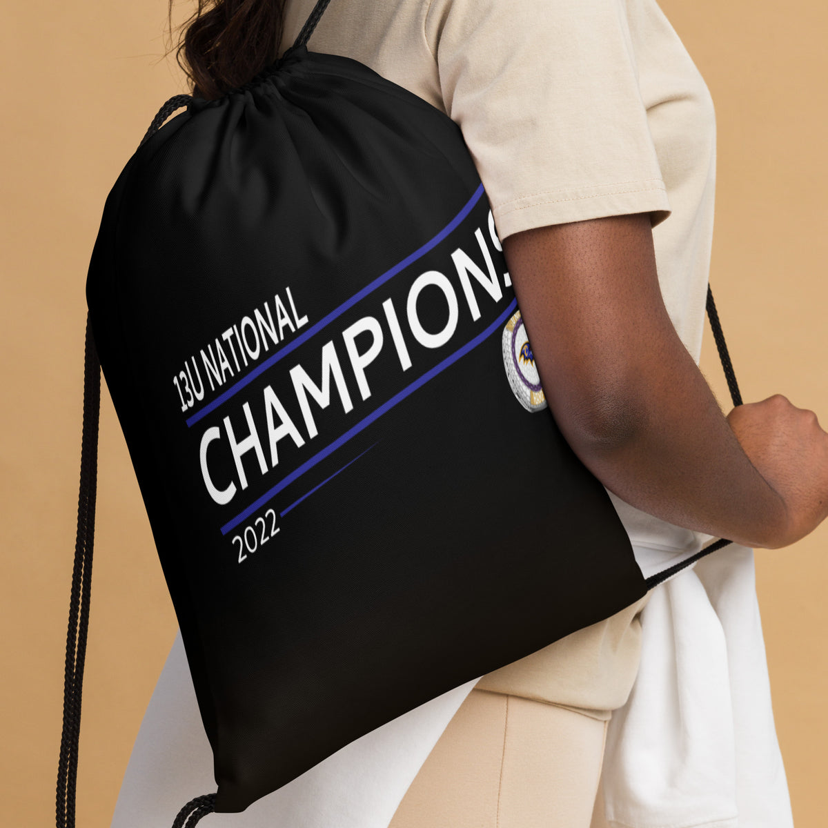 Columbia Ravens Football 2022 State Championship Ring Drawstring bag