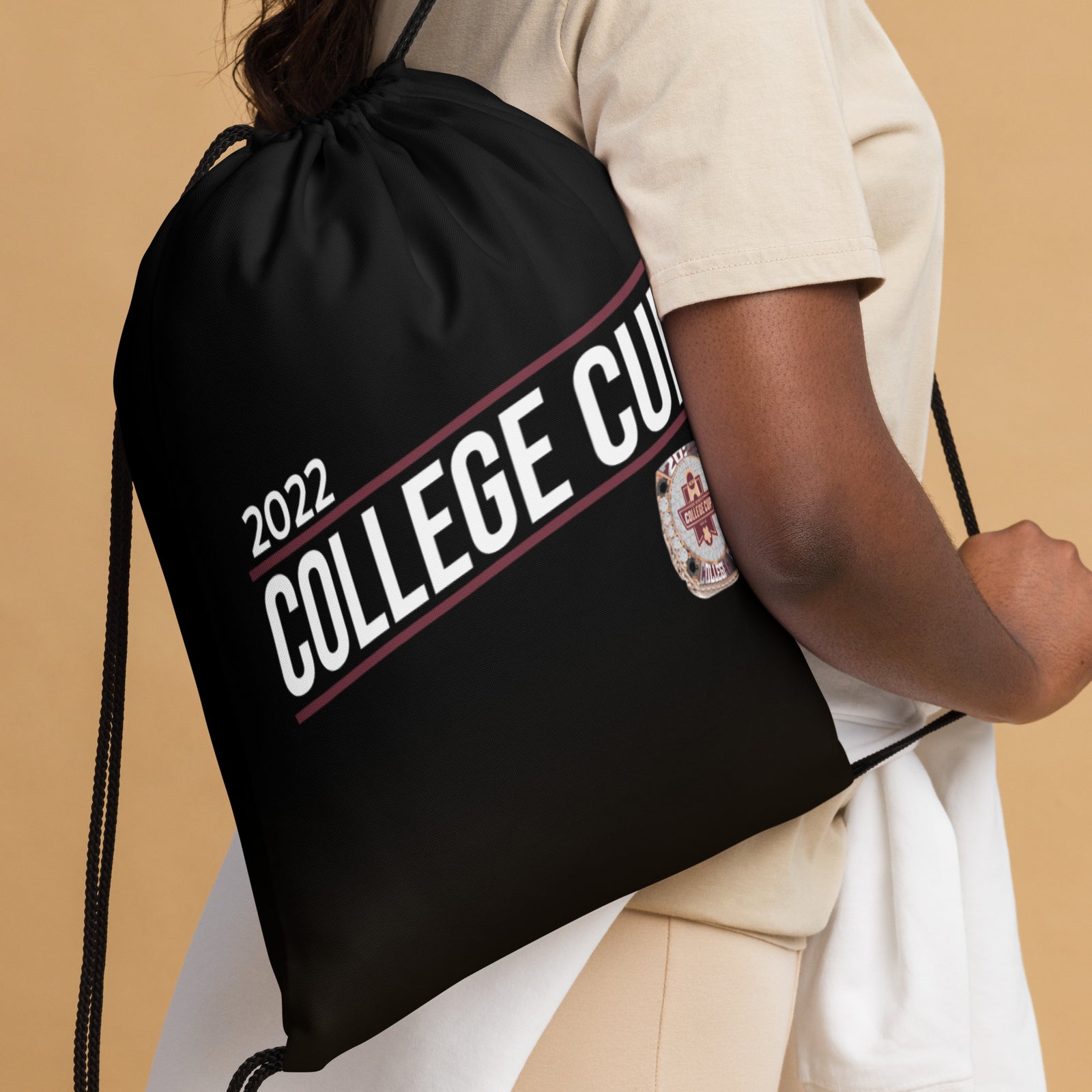 Florida State University Soccer 2022 State Championship Ring Drawstring bag