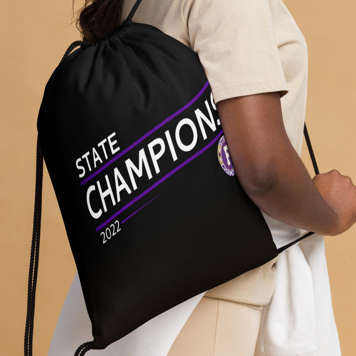 Fouke High School Band 2022 State Championship Ring Drawstring bag