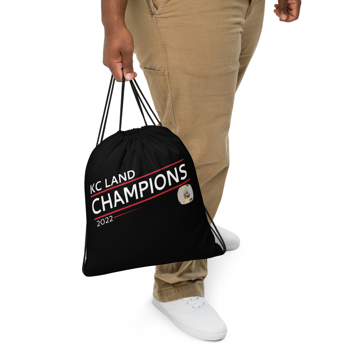 Joplin Crusaders Football 2022 State Championship Ring Drawstring bag