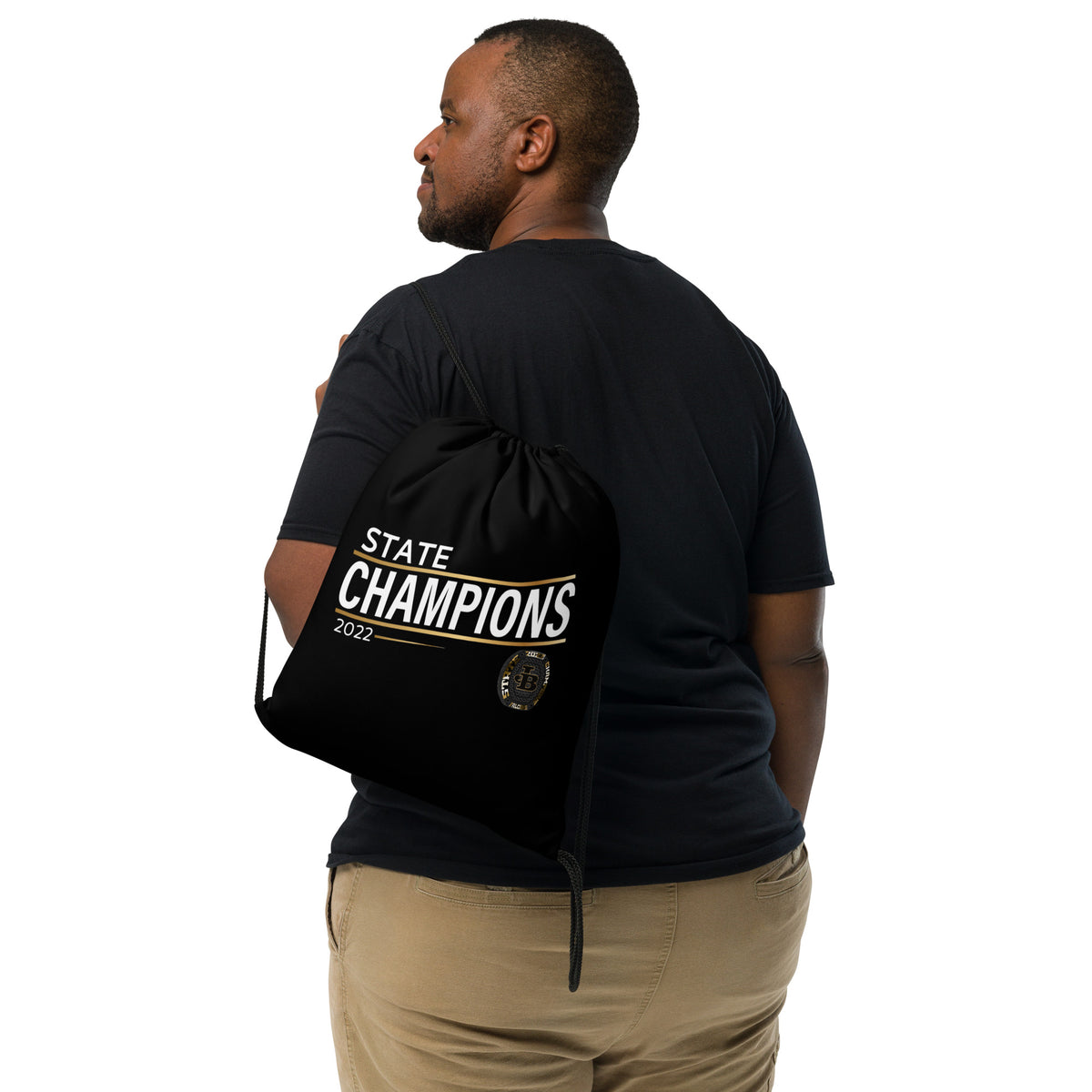 Joel Barlow High School 2022 State Championship Ring Drawstring bag