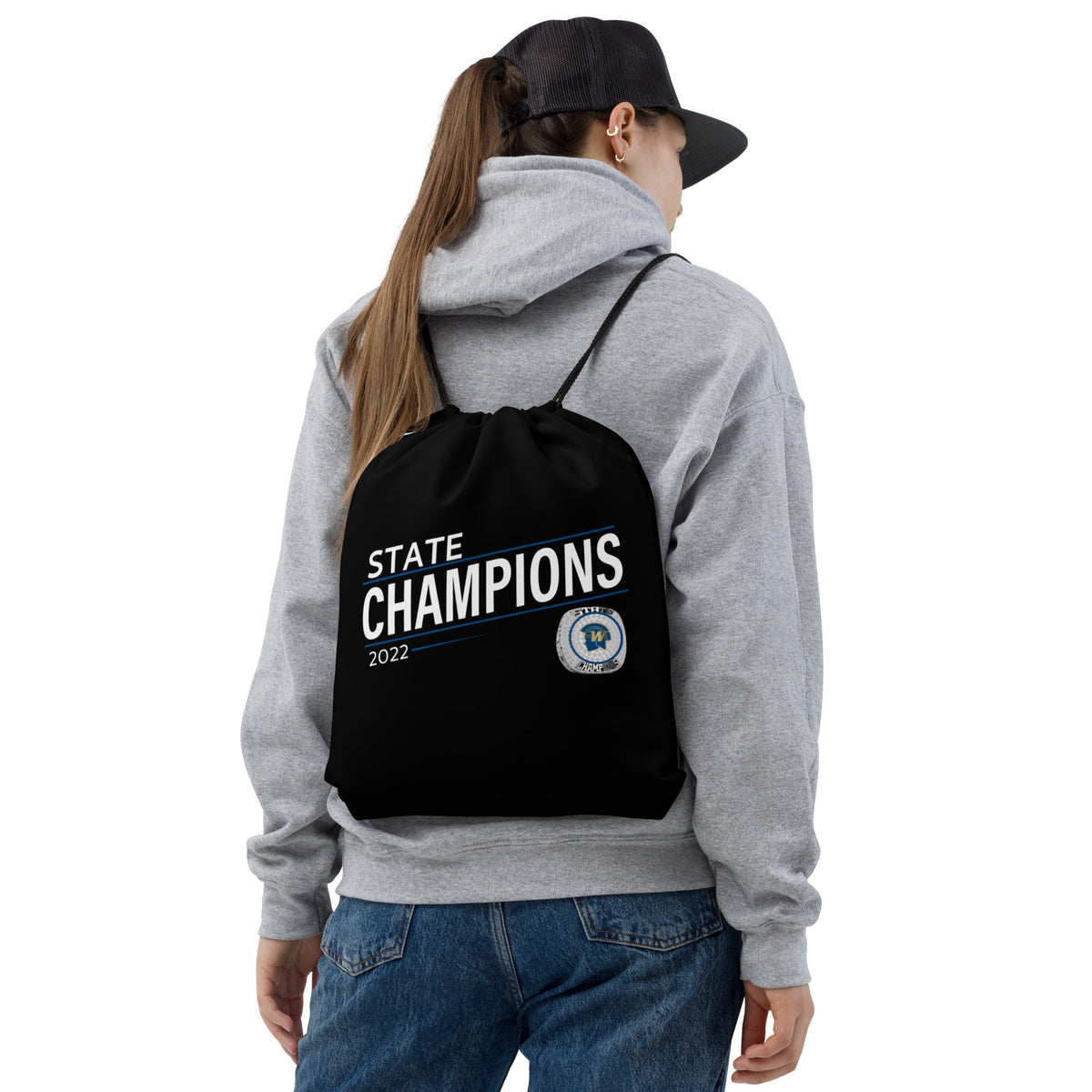Wayzata High School 2022 State Championship Ring Drawstring bag