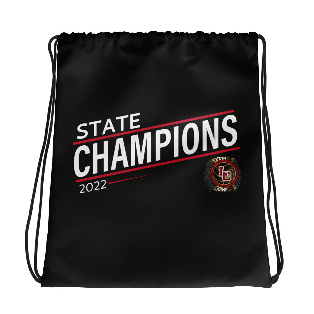Lincoln Christian High School 2022 State Championship Ring Drawstring bag
