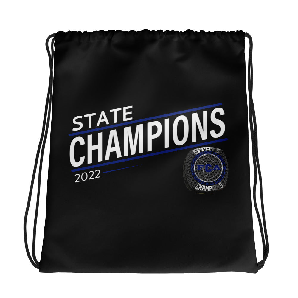 Franklin Christian Academy 2022 State Championship Ring Drawstring bag