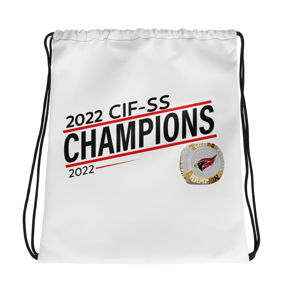 Lawndale High School 2022 CIF-SS Championship Ring White Drawstring bag