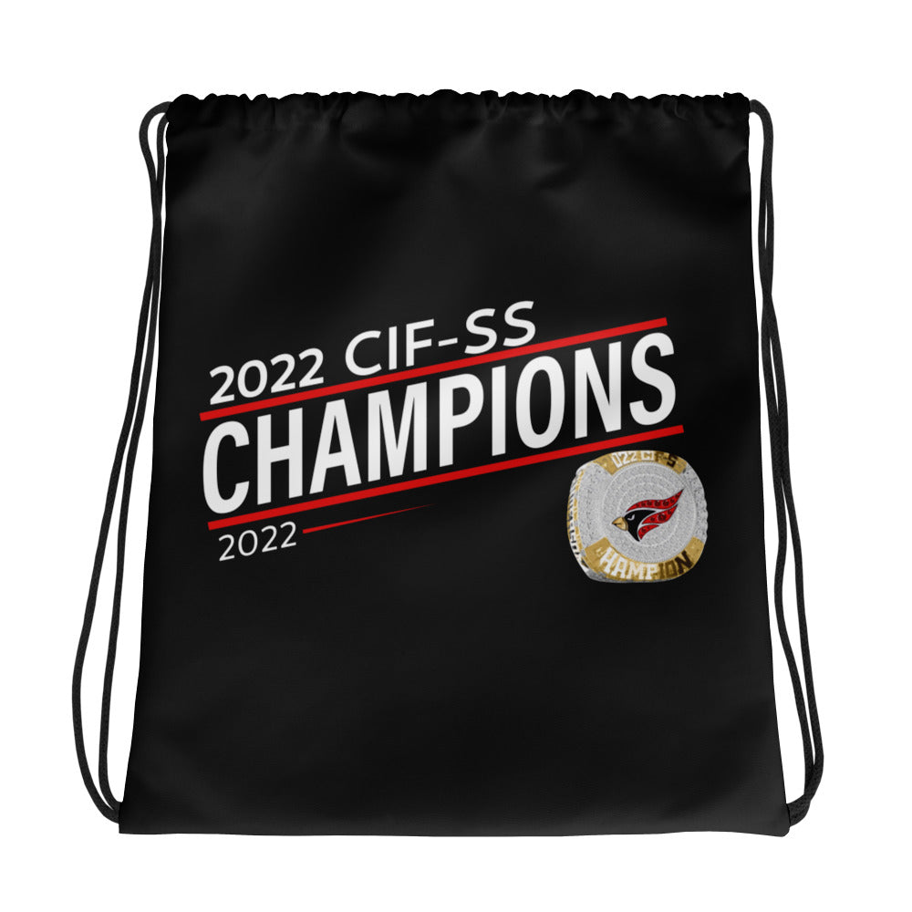 Lawndale High School 2022 CIF-SS Championship Ring Black Drawstring bag
