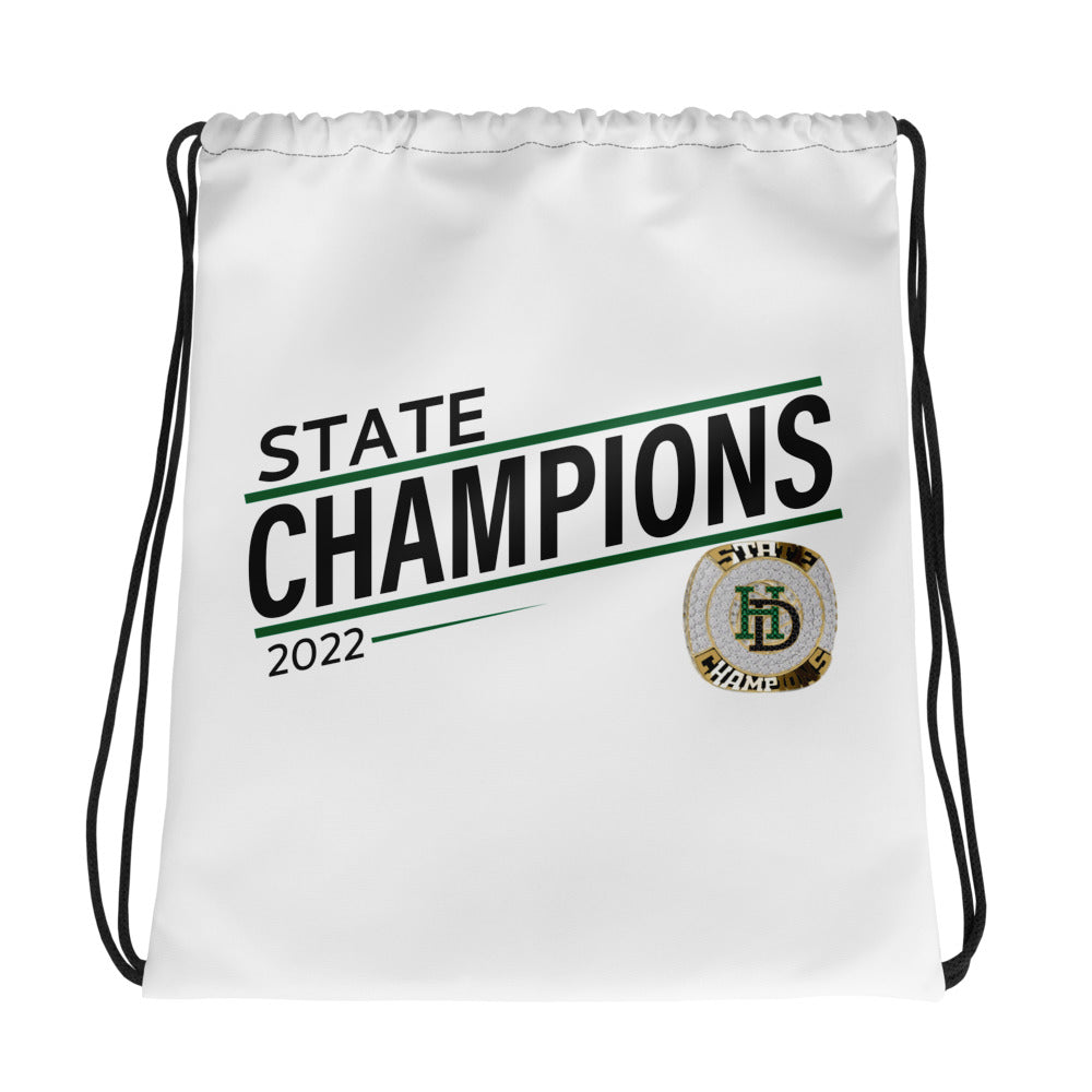 Howells-Dodge 2022 State Championship Ring White Drawstring bag