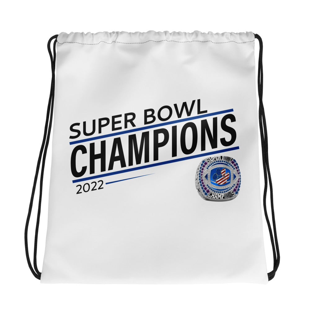 Wilmington Bobcats 2022 Super Bowl Championship Ring White Drawstring bag