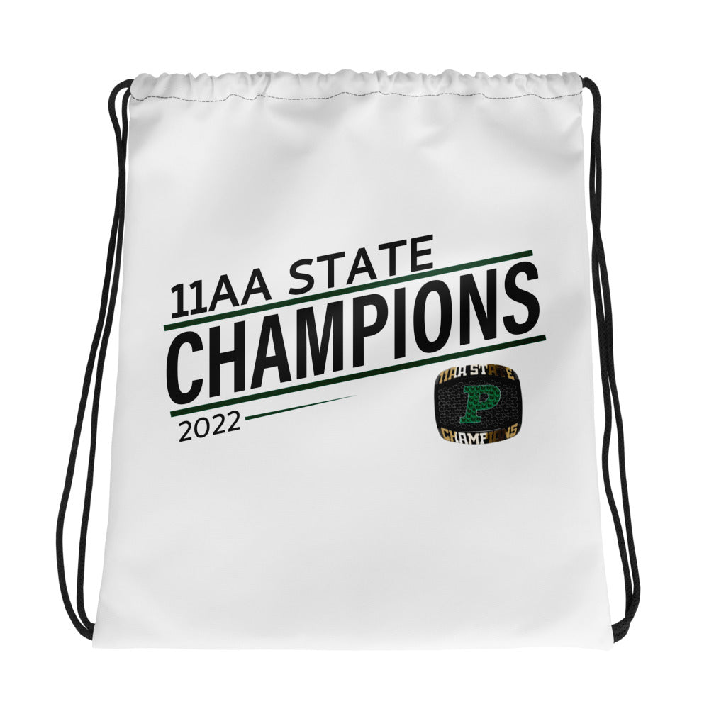 Theodore F Riggs High School 2022 11AA State Championship Ring White Drawstring bag