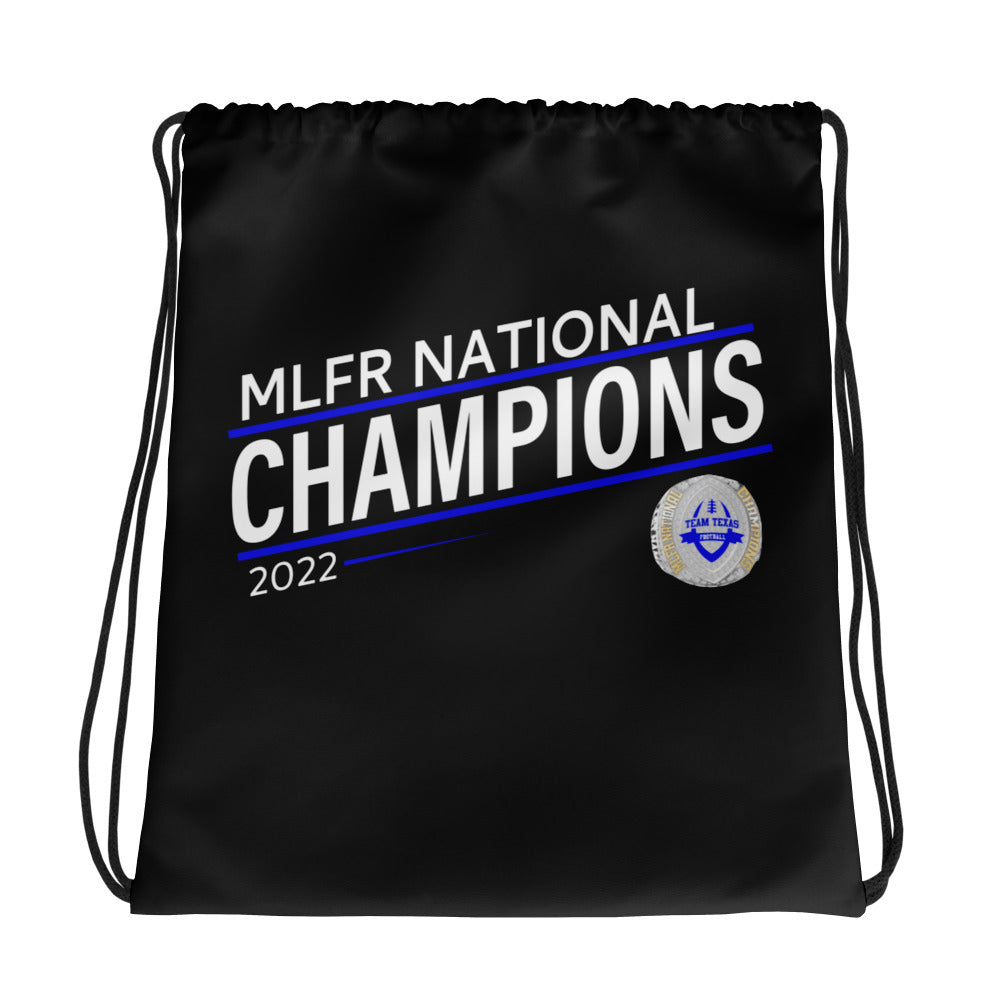 Texas United Football Association MLFR National Champions Drawstring bag