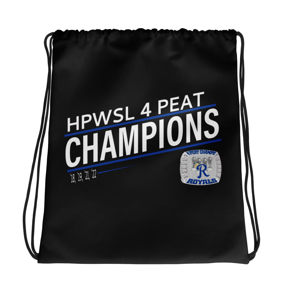 Royals Softball HPWSL 4-Peat Championship Ring Drawstring bag