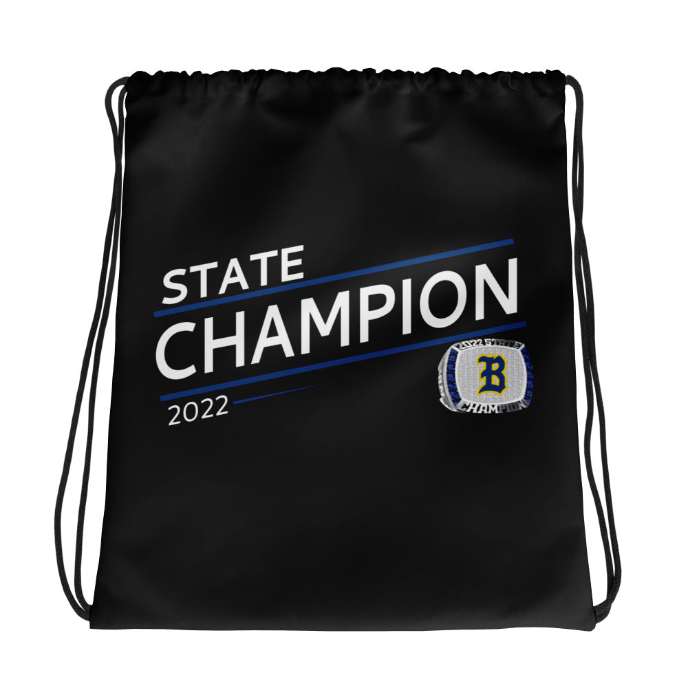 Clear Spring High School 2022 State Championship Ring Black Drawstring bag